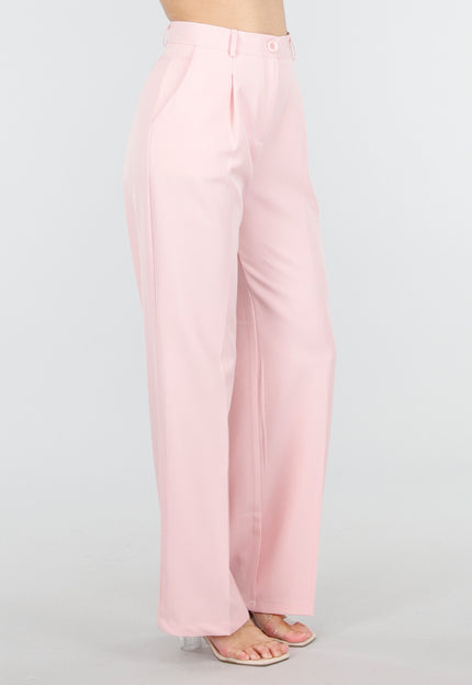NEW180226 Lichtroze Wide Leg Pantalon
