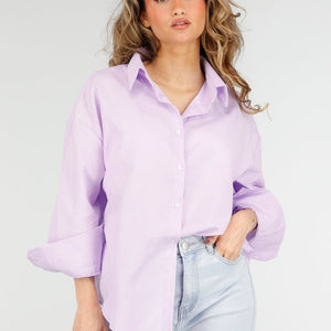 NEW180226 Lila Katoenen Blouse