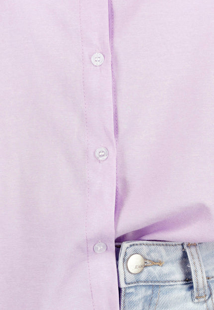 NEW180226 Lila Katoenen Blouse