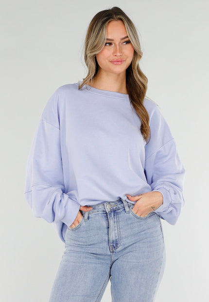 NEW180226 Lila Sweater met Good Vibes Print