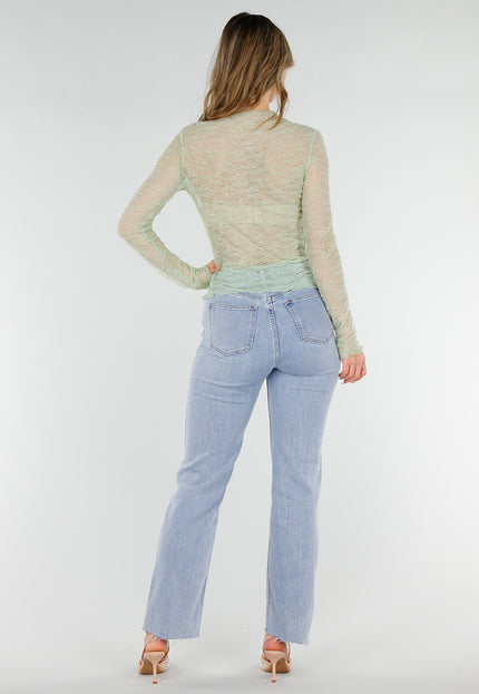 NEW180226 Mintgroene Kanten Top