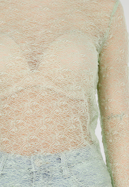 NEW180226 Mintgroene Kanten Top