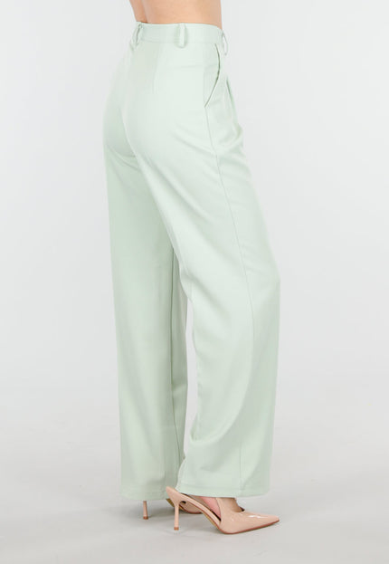 NEW180226 Mintgroene Wide Leg Pantalon