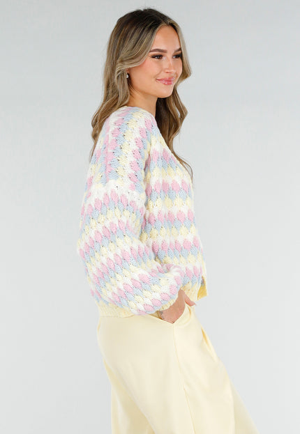 NEW180226 Pastel Gebreid Vest