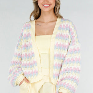 NEW180226 Pastel Gebreid Vest