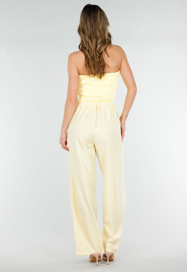 NEW180226 Pastel Gele Bandeau Top