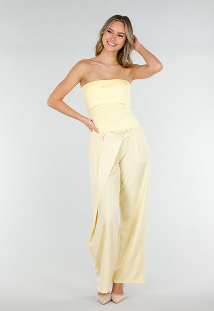 NEW180226 Pastel Gele Bandeau Top