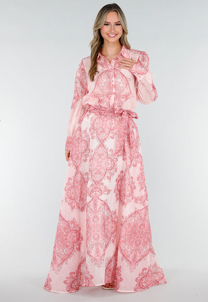 NEW180226 Roze Blouse met Paisley Print