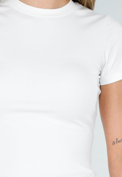 NEW180226 Wit Sport T-Shirt met Korte Mouwen