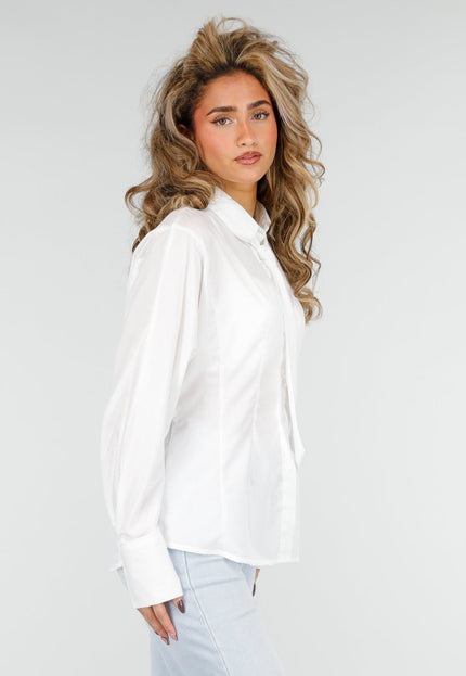 NEW180226 Witte Blouse met Stropdas