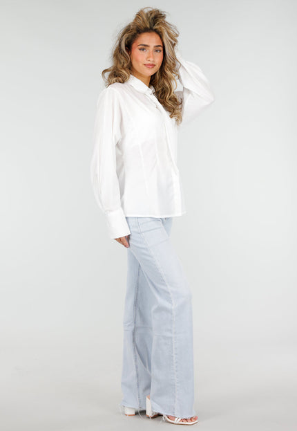 NEW180226 Witte Blouse met Stropdas