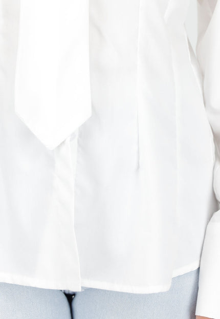 NEW180226 Witte Blouse met Stropdas