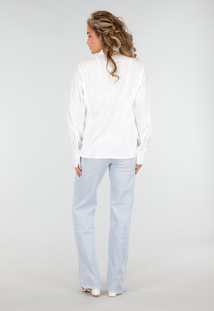 NEW180226 Witte Blouse met Stropdas