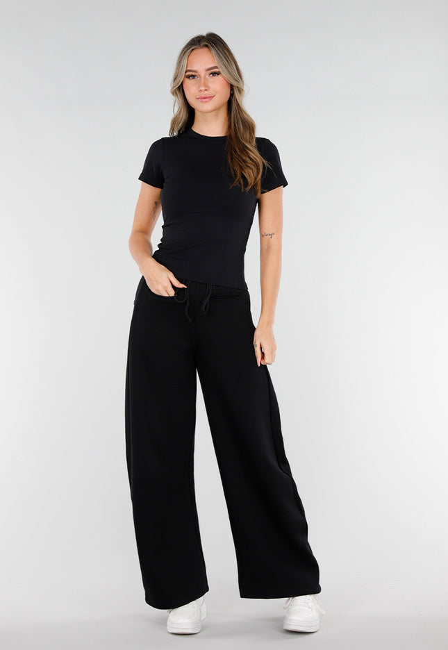 NEW180226 Zwarte Barrel Joggingbroek