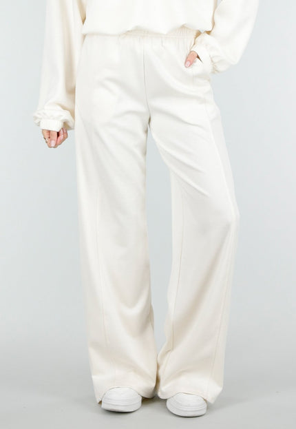 NEW180326 Crème Wide Leg Joggingbroek
