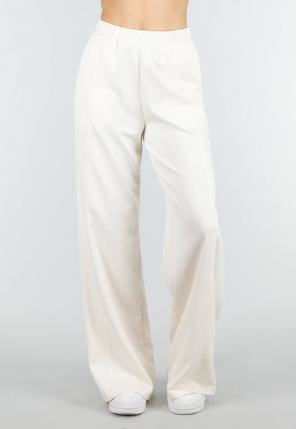 NEW180326 Crème Wide Leg Joggingbroek