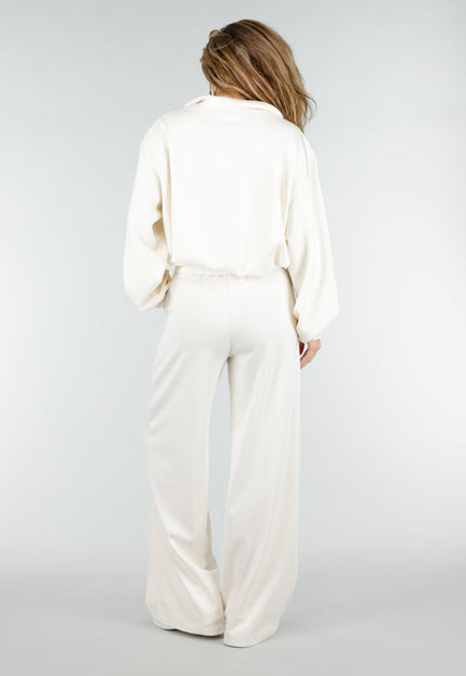 NEW180326 Crème Wide Leg Joggingbroek