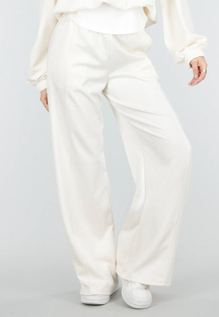 NEW180326 Crème Wide Leg Joggingbroek