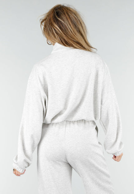 NEW180326 Grijze Halve Zip Trui