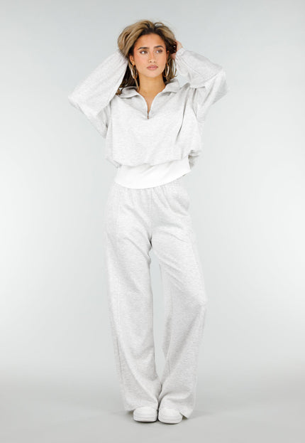NEW180326 Grijze Wide Leg Joggingbroek
