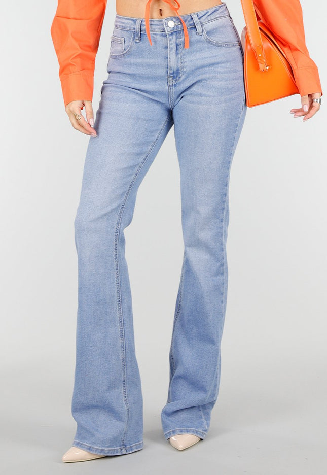 NEW180326 Lichtblauwe Denim Flared Jeans