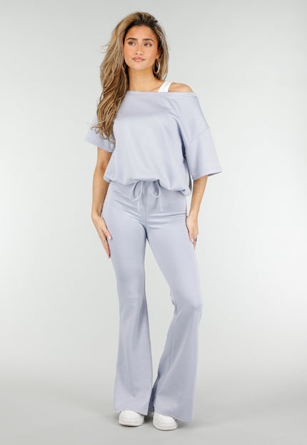 NEW180326 Lichtblauwe Jogging Flared Broek