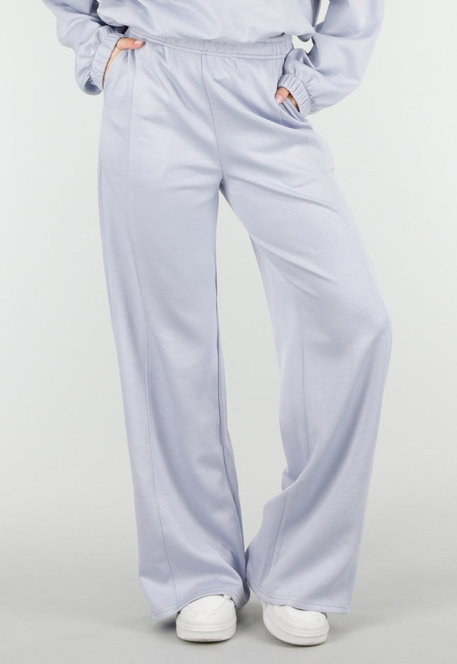 NEW180326 Lichtblauwe Wide Leg Joggingbroek