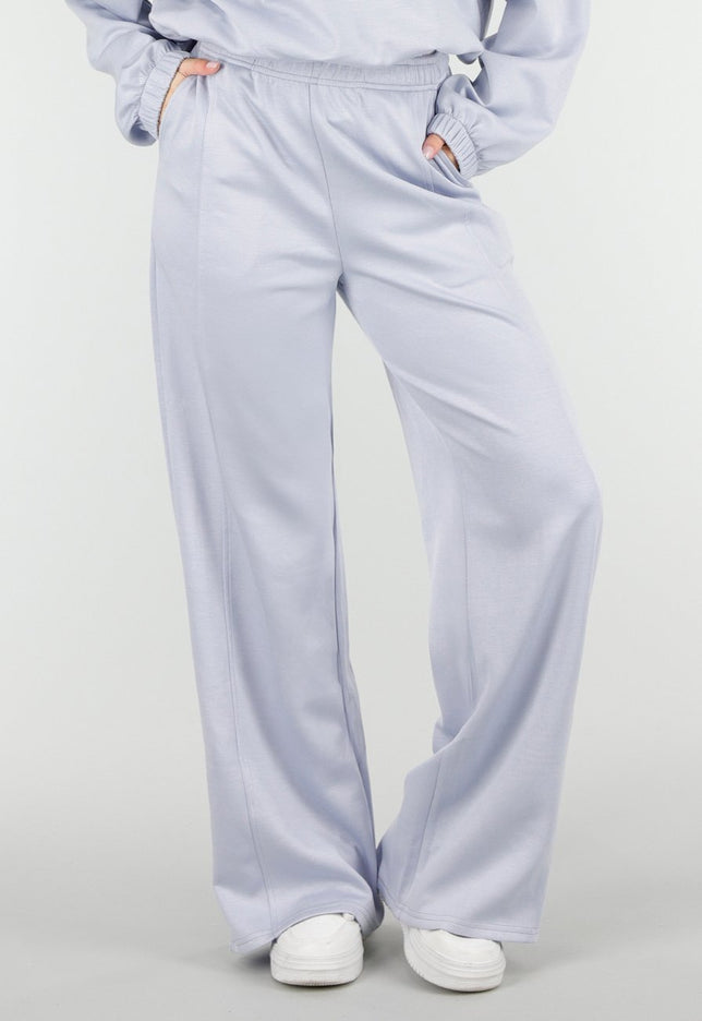 NEW180326 Lichtblauwe Wide Leg Joggingbroek