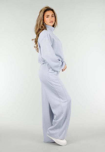 NEW180326 Lichtblauwe Wide Leg Joggingbroek