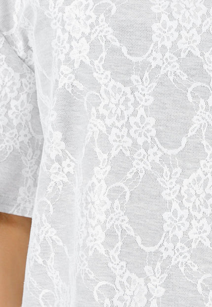 NEW180326 Lichtgrijs Kant T-shirt