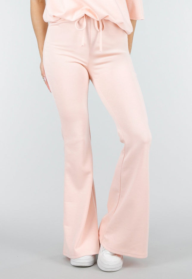 NEW180326 Lichtroze Jogging Flared Broek