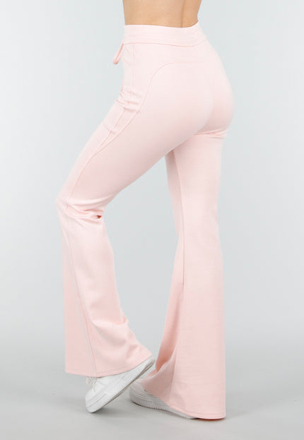 NEW180326 Lichtroze Jogging Flared Broek