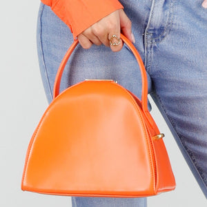 NEW180326 Oranje Halfronde Schoudertas