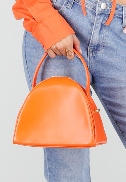 NEW180326 Oranje Halfronde Schoudertas