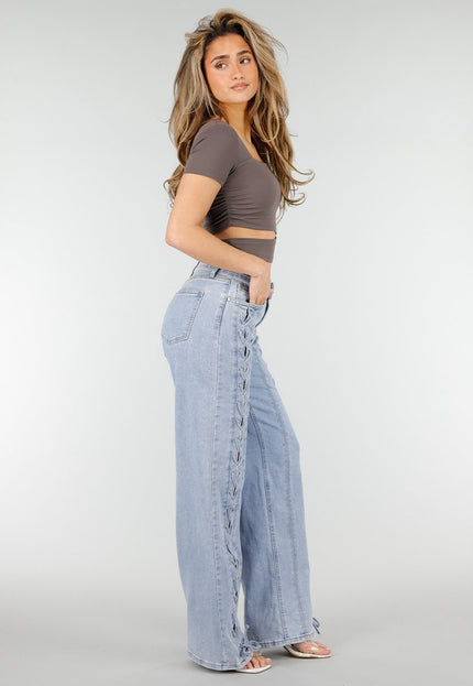 NEW180326 Taupe Crop Top met Wrap Detail