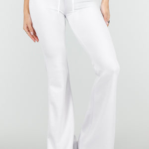 NEW180326 Witte Jogging Flared Broek