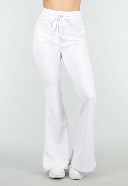 NEW180326 Witte Jogging Flared Broek