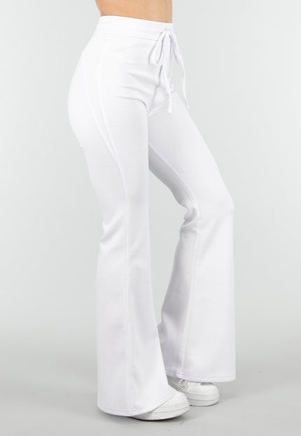 NEW180326 Witte Jogging Flared Broek