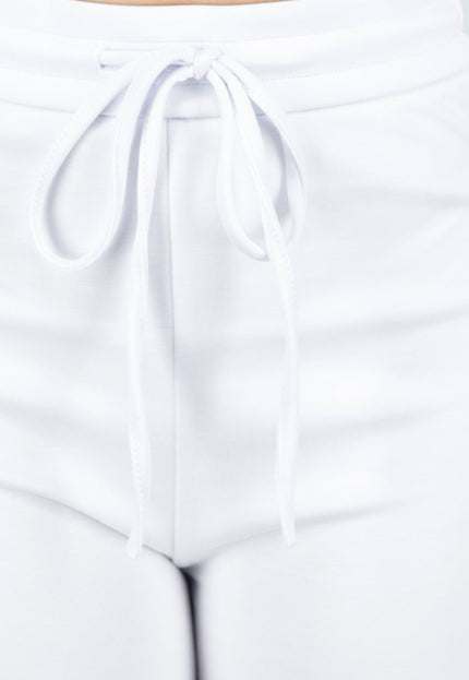 NEW180326 Witte Jogging Flared Broek