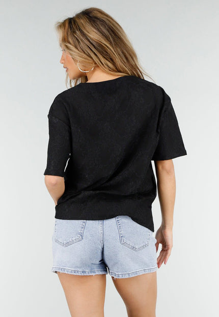 NEW180326 Zwart Kant T-Shirt