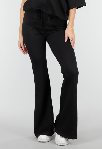 NEW180326 Zwarte Jogging Flared Broek
