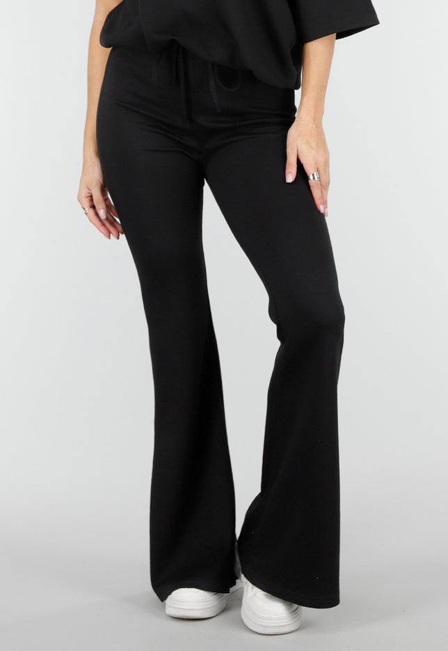 NEW180326 Zwarte Jogging Flared Broek