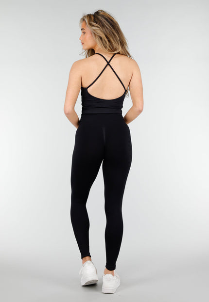 NEW180326 Zwarte Sport Top met Pads en Rugbandjes