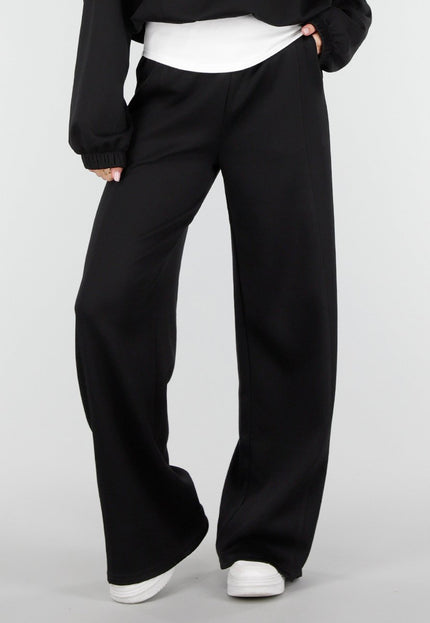 NEW180326 Zwarte Wide Leg Joggingbroek