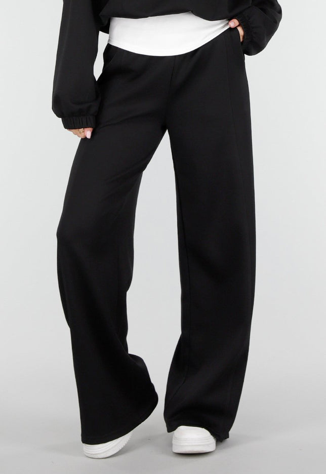 NEW180326 Zwarte Wide Leg Joggingbroek