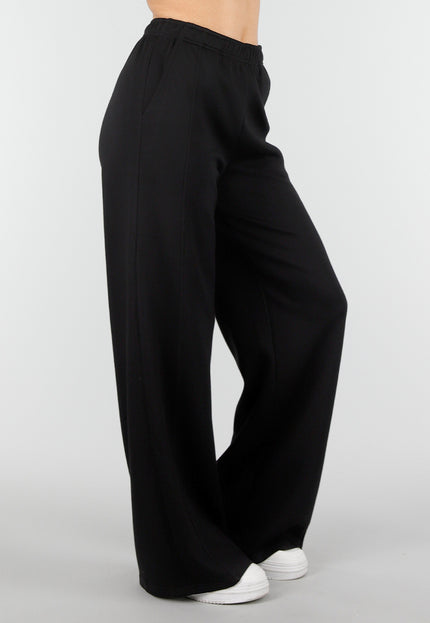 NEW180326 Zwarte Wide Leg Joggingbroek