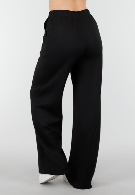 NEW180326 Zwarte Wide Leg Joggingbroek