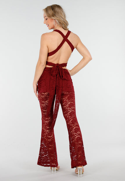 NEW180625 Bordeauxrode Kanten 2-Piece