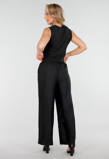 SALESELECTIE Zwarte Linnenlook 2-Piece Set