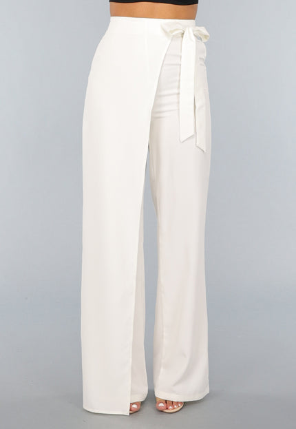 OP=OP.49.S Witte Pantalon met Overslag
